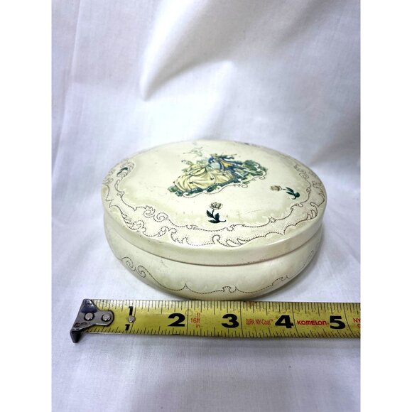 Victorian Tin by Daher Cherub Dresser Trinket Keeper - Picture 5 of 10